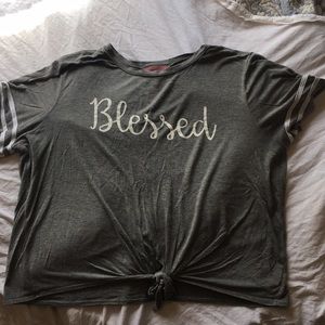 Cropped Blessed Tee